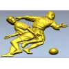 Футбольный барельеф - 3D модель STL для ЧПУ