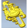 Easter cathedral relief - 3D STL model for CNC carving