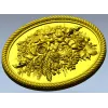 Медальон с цветочным букетом - 3D модель STL для ЧПУ