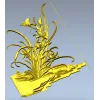 Орхидейный уголок - 3D модель STL для ЧПУ, декоративный угловой барельеф