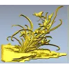 Орхидейный уголок - 3D модель STL для ЧПУ, декоративный угловой барельеф