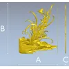 Орхидейный уголок - 3D модель STL для ЧПУ, декоративный угловой барельеф