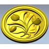 Tulip Medallion - STL 3D model for CNC milling