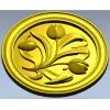 Tulip Medallion - STL 3D model for CNC milling