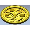 Tulip Medallion - STL 3D model for CNC milling