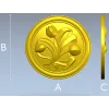 Tulip Medallion - STL 3D model for CNC milling