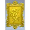 Baroque Floral Relief Panel STL for CNC Milling