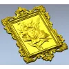 Baroque Floral Relief Panel STL for CNC Milling