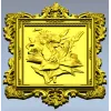 Baroque Floral Relief Panel STL for CNC Milling