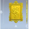 Baroque Floral Relief Panel STL for CNC Milling