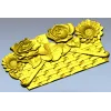 Лукошко с цветами - рельефная 3D модель STL для ЧПУ