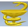 Чаша со змеей - 3D модель STL для ЧПУ