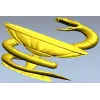 Чаша со змеей - 3D модель STL для ЧПУ