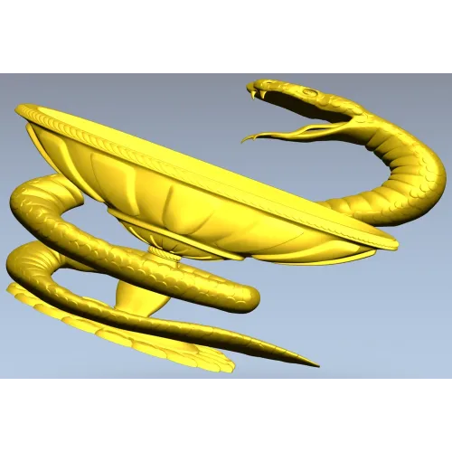 Чаша со змеей - 3D модель STL для ЧПУ