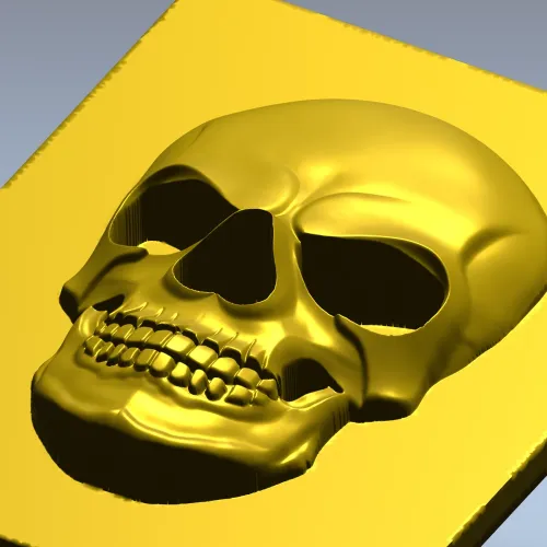 3D модель черепа в высоком рельефе (STL) для ЧПУ