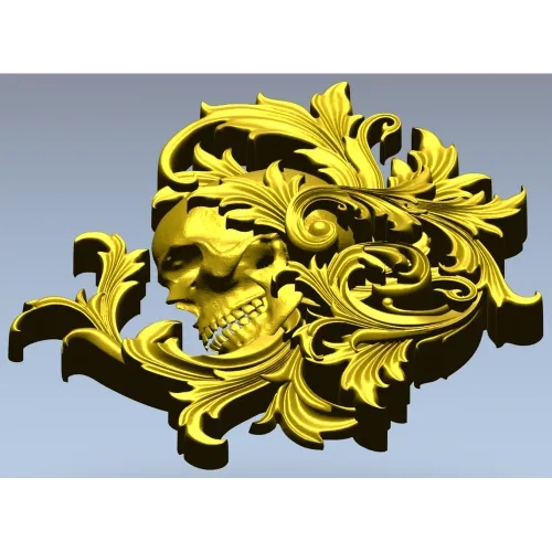 Череп в рокайле - 3D модель STL для ЧПУ