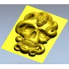 Череп и змея - 3D модель STL для ЧПУ