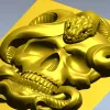 Череп и змея - 3D модель STL для ЧПУ