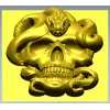 Череп и змея - 3D модель STL для ЧПУ