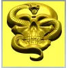 Viper's Embrace - Skull with Cobra high-relief STL