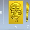 Viper's Embrace - Skull with Cobra high-relief STL
