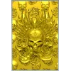 Череп с короной перьев и роз - 3D панно STL для ЧПУ