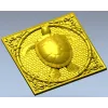 Морская черепаха в рамке - 3D модель STL для ЧПУ