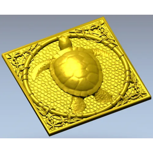 Морская черепаха в рамке - 3D модель STL для ЧПУ