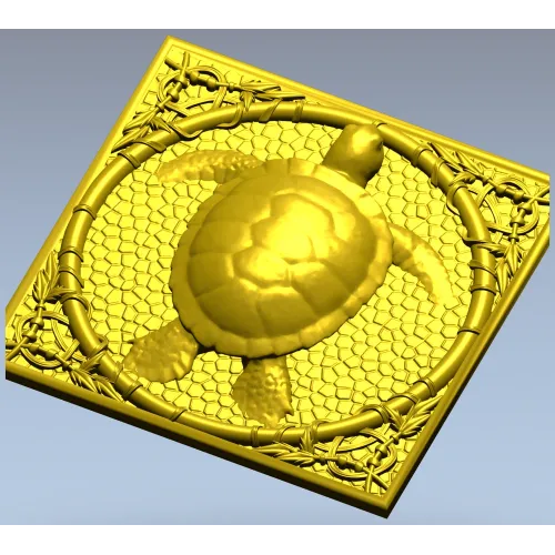 Морская черепаха в рамке - 3D модель STL для ЧПУ