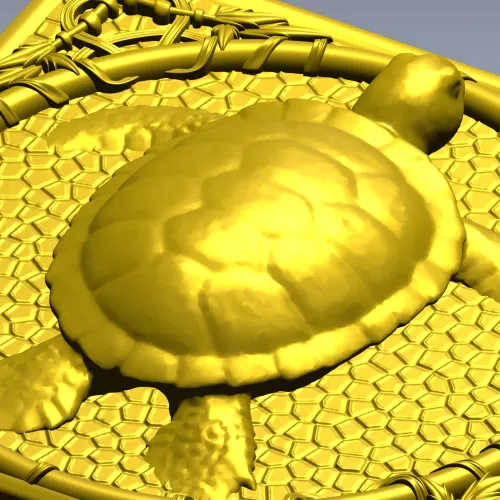 Морская черепаха в рамке - 3D модель STL для ЧПУ