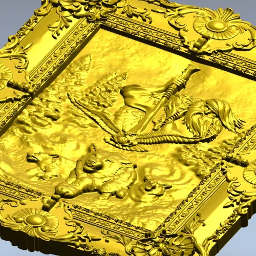 STL модель панно "Чернобог" - 3D модель stl для ЧПУ
