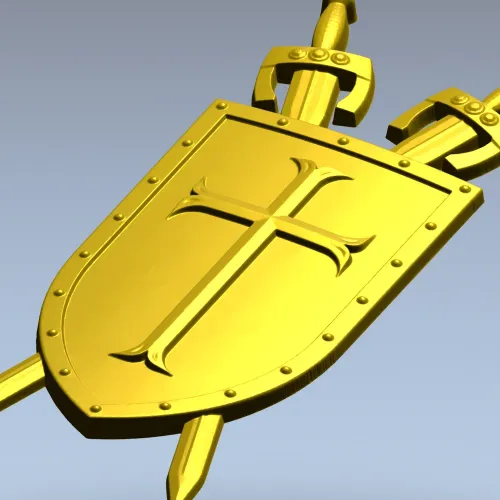 Крестоносный щит - 3D модель STL для ЧПУ