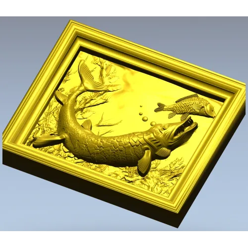 Рельеф "Щука" - 3D модель STL для ЧПУ