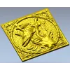 Панно "Щука в рамке" - 3D модель STL для ЧПУ по дереву