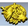 Pike Medallion STL for CNC - High-Relief Fish Plaque