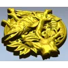 Pike Medallion STL for CNC - High-Relief Fish Plaque