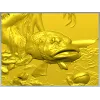 Барельеф "Щука в камнях" - 3D модель STL для ЧПУ