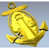 Anchor and Lighthouse Emblem STL 3D Model for CNC