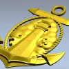 Anchor and Lighthouse Emblem STL 3D Model for CNC