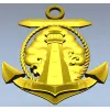 Anchor and Lighthouse Emblem STL 3D Model for CNC