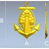 Anchor and Lighthouse Emblem STL 3D Model for CNC