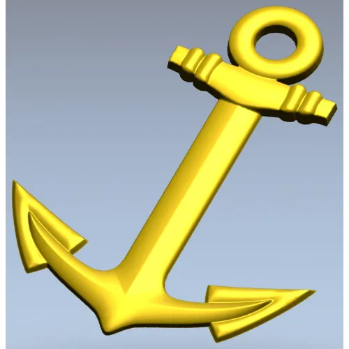 Anchor Low-Relief STL for CNC