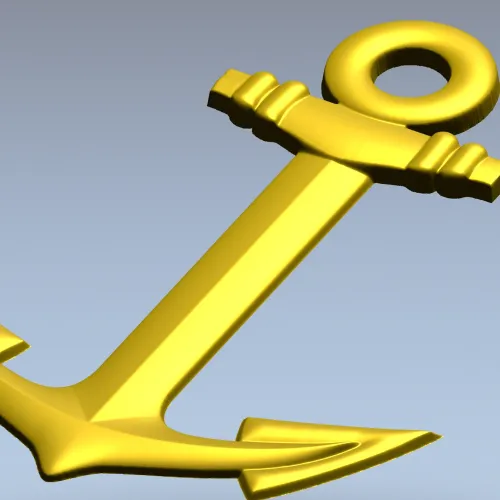 Anchor Low-Relief STL for CNC