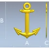 Anchor Low-Relief STL for CNC