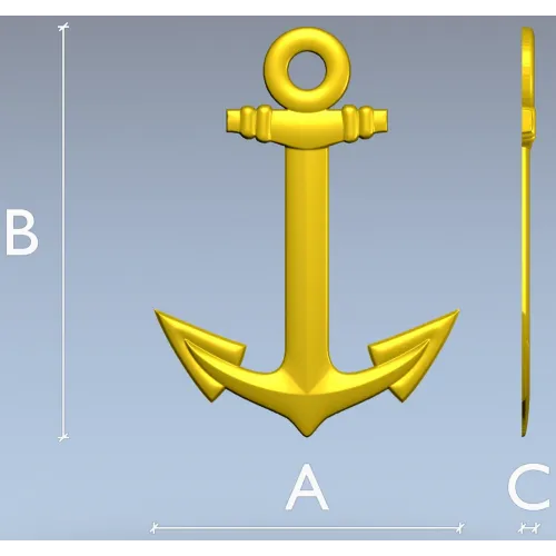 Anchor Low-Relief STL for CNC