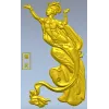 3D модель STL "Летящая небесная дева" для ЧПУ - рельеф в восточном стиле