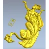 3D модель STL "Летящая небесная дева" для ЧПУ - рельеф в восточном стиле