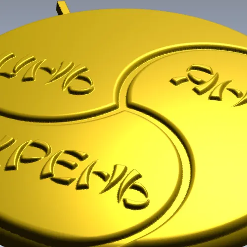 Tomoe Triskelion Medallion - STL 3D model for CNC routing