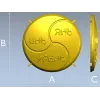 Tomoe Triskelion Medallion - STL 3D model for CNC routing
