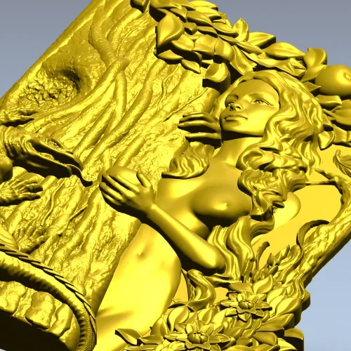 Рельефное панно "Ева и Змей" - 3D модель STL для ЧПУ
